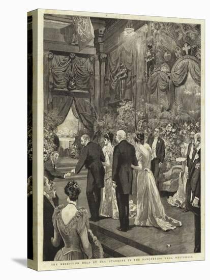 The Reception Held by Mrs Stanhope in the Banqueting Hall, Whitehall-null-Stretched Canvas