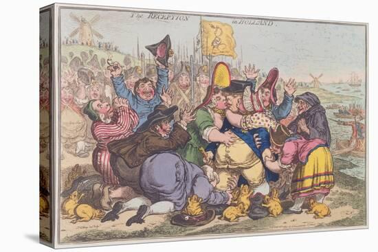 The Reception in Holland, Published by Hannah Humphrey in 1799-James Gillray-Stretched Canvas