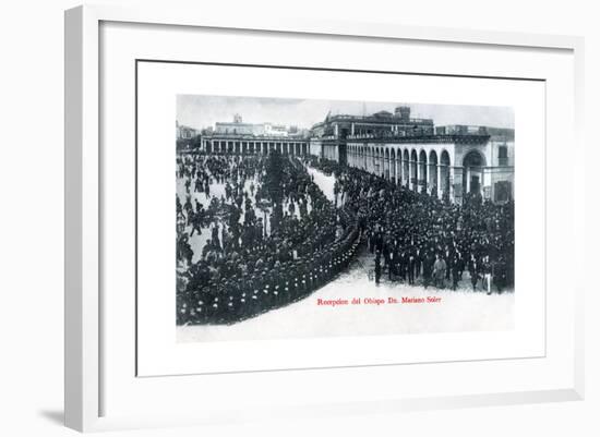 The Reception of Bishop Mariano Soler, Montevideo, Uruguay, C1900s-null-Framed Giclee Print