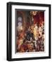 The Reception of Christopher Columbus (1450-1506) by Ferdinand II (1452-1516) of Aragon & Isabella-Eugene Deveria-Framed Giclee Print