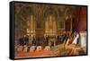 The Reception of Siamese Ambassadors by Emperor Napoleon III at the Palace of Fontainebleau-Jean Leon Gerome-Framed Stretched Canvas