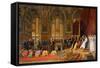 The Reception of Siamese Ambassadors by Emperor Napoleon III at the Palace of Fontainebleau-Jean Leon Gerome-Framed Stretched Canvas