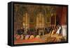 The Reception of Siamese Ambassadors by Emperor Napoleon III at the Palace of Fontainebleau-Jean Leon Gerome-Framed Stretched Canvas