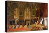 The Reception of Siamese Ambassadors by Emperor Napoleon III at the Palace of Fontainebleau-Jean Leon Gerome-Stretched Canvas