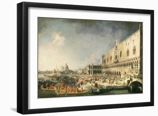 The Reception of the French Ambassador in Venice, 1725-26-Canaletto-Framed Giclee Print