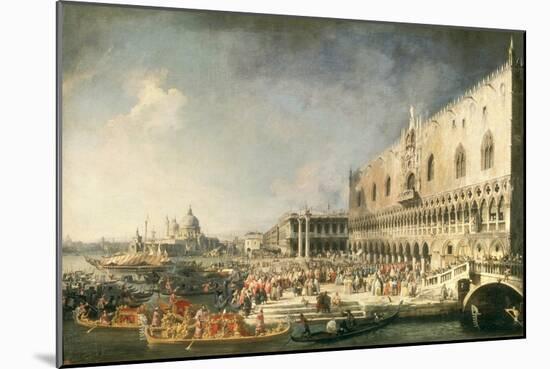 The Reception of the French Ambassador in Venice, 1725-26-Canaletto-Mounted Giclee Print