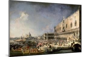 The Reception of the French Ambassador in Venice-Canaletto-Mounted Art Print