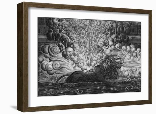 The Reception of the King and Queen in the City of Lyon (Firework Display-Barge)-null-Framed Giclee Print