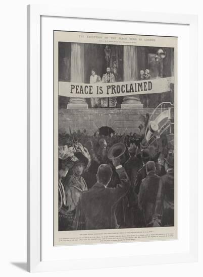 The Reception of the Peace News in London-Henry Charles Seppings Wright-Framed Giclee Print