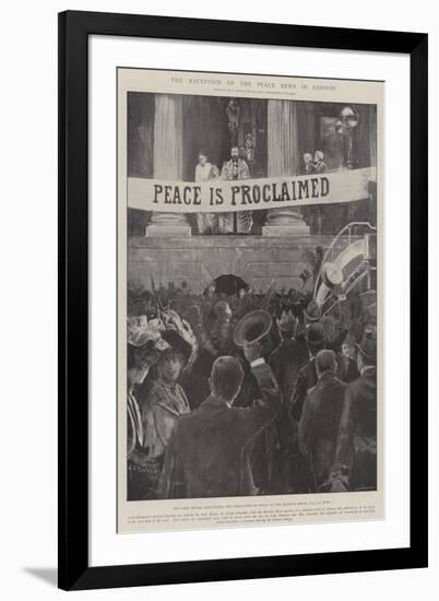 The Reception of the Peace News in London-Henry Charles Seppings Wright-Framed Giclee Print