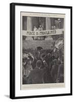 The Reception of the Peace News in London-Henry Charles Seppings Wright-Framed Giclee Print