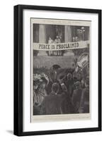 The Reception of the Peace News in London-Henry Charles Seppings Wright-Framed Giclee Print
