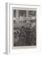 The Reception of the Peace News in London-Henry Charles Seppings Wright-Framed Giclee Print