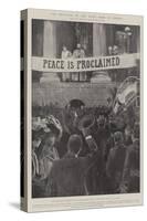 The Reception of the Peace News in London-Henry Charles Seppings Wright-Stretched Canvas