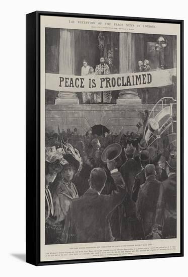 The Reception of the Peace News in London-Henry Charles Seppings Wright-Framed Stretched Canvas