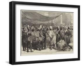 The Reception of the Prince of Wales at Calcutta-null-Framed Giclee Print