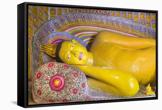 The Reclining Buddha at the Asgiriya Monastery-Jon Hicks-Framed Stretched Canvas