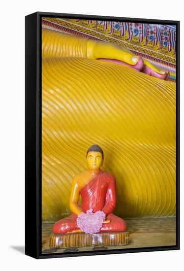 The Reclining Buddha at the Asgiriya Monastery-Jon Hicks-Framed Stretched Canvas