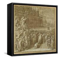 The Reconciliation Between Pope Alexander III and Frederick Barbarossa, in the Presence of Doge…-Giuseppe della Porta Salviati-Framed Stretched Canvas