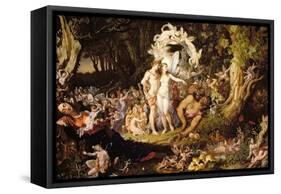 The Reconciliation of Oberon and Titania, 1847-Sir Joseph Noel Paton-Framed Stretched Canvas