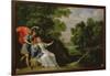 The Reconciliation of Rinaldo and Armida, 1836 (Oil on Canvas)-David the Younger Teniers-Framed Giclee Print