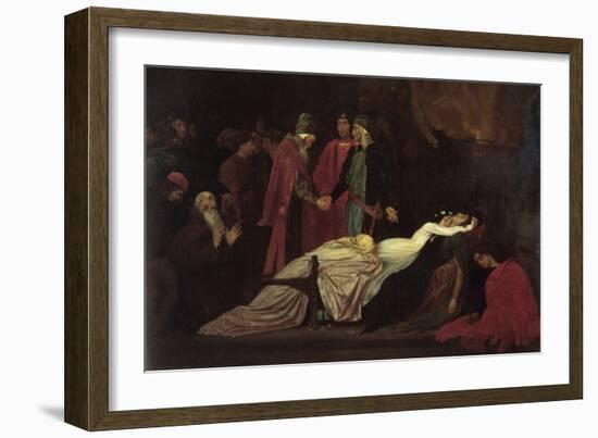 The Reconciliation of the Montague's and Capulet's over the Dead Bodies of Romeo and Juliet-Frederick Leighton-Framed Art Print