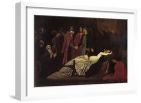 The Reconciliation of the Montague's and Capulet's over the Dead Bodies of Romeo and Juliet-Frederick Leighton-Framed Art Print