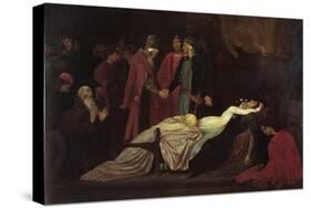 The Reconciliation of the Montague's and Capulet's over the Dead Bodies of Romeo and Juliet-Frederick Leighton-Stretched Canvas