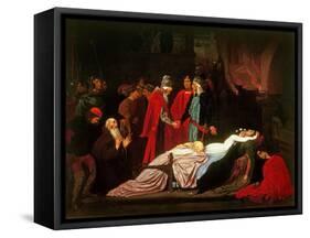 The Reconciliation of the Montagues and the Capulets over the Dead Bodies of Romeo and Juliet-Frederick Leighton-Framed Stretched Canvas