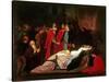 The Reconciliation of the Montagues and the Capulets over the Dead Bodies of Romeo and Juliet-Frederick Leighton-Stretched Canvas