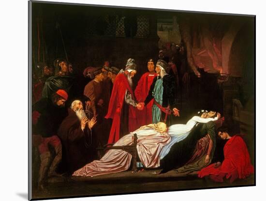 The Reconciliation of the Montagues and the Capulets over the Dead Bodies of Romeo and Juliet-Frederick Leighton-Mounted Giclee Print