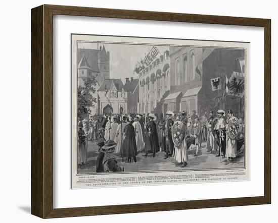 The Reconsecration of the Church of the Restored Castle of Marienburg, the Procession of Knights-Frederic De Haenen-Framed Giclee Print