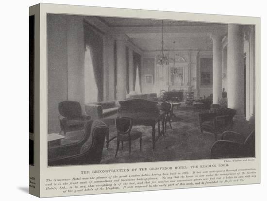 The Reconstruction of the Grosvenor Hotel, the Reading Room-null-Stretched Canvas