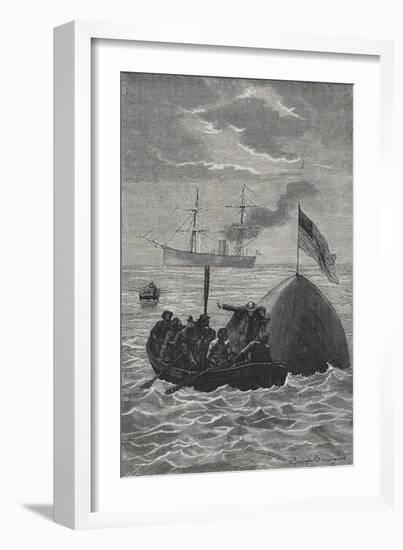 The Recovery Of a Space Capsule From the Sea-E. Bayard-Framed Giclee Print