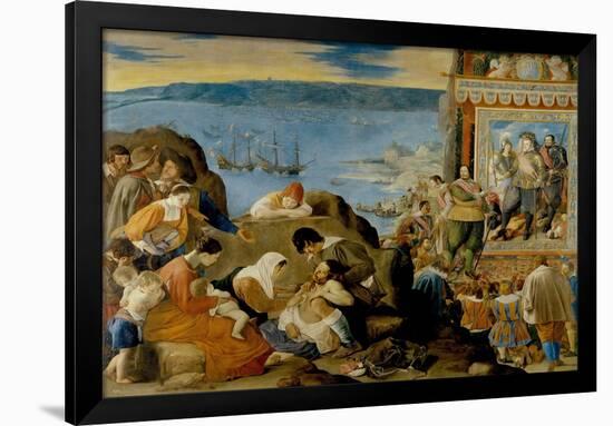 The Recovery of Bahia in 1625', 1634-1635, Spanish School, Oil on canvas-JUAN BAUTISTA MAYNO-Framed Poster