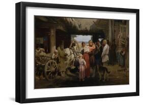 The Recruit Farewell, 1879-Ilya Yefimovich Repin-Framed Premium Giclee Print