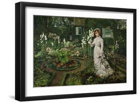 The Rector's Garden, Queen of the Lilies, 1877-John Atkinson Grimshaw-Framed Giclee Print