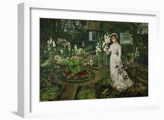 The Rector's Garden, Queen of the Lilies, 1877-John Atkinson Grimshaw-Framed Giclee Print