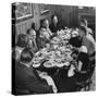 The Rectors Family Having a Few Friends in for a Buffet Supper and Comfortable Evening at Home-Loomis Dean-Stretched Canvas