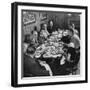 The Rectors Family Having a Few Friends in for a Buffet Supper and Comfortable Evening at Home-Loomis Dean-Framed Photographic Print