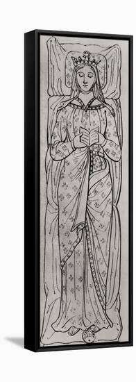 The Recumbant Eleanor of Aquitaine (circa 1122-1204)-null-Framed Stretched Canvas