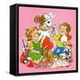 The Red and White Box - Jack & Jill-Jackie Lacy-Framed Stretched Canvas