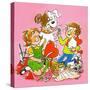 The Red and White Box - Jack & Jill-Jackie Lacy-Stretched Canvas