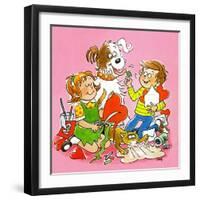 The Red and White Box - Jack & Jill-Jackie Lacy-Framed Giclee Print