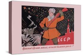 The Red Army's Broom Will Sweep Away-Victor Deni-Stretched Canvas
