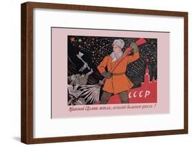 The Red Army's Broom Will Sweep Away-Victor Deni-Framed Art Print