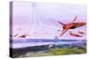 The Red Arrows Aerobatic Team, Depicted in 1978-Graham Coton-Stretched Canvas