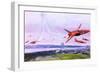 The Red Arrows Aerobatic Team, Depicted in 1978-Graham Coton-Framed Giclee Print