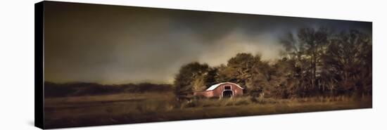 The Red Barn Welcomes Autumn-Jai Johnson-Stretched Canvas