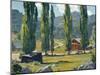 The Red Barn-William Wendt-Mounted Art Print